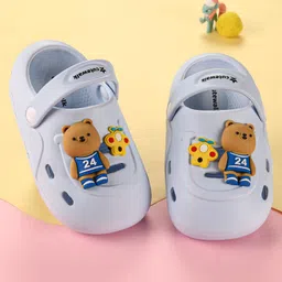 Cute Walk by Babyhug Clogs with Backstrap Bear Applique - Purple-picture-19