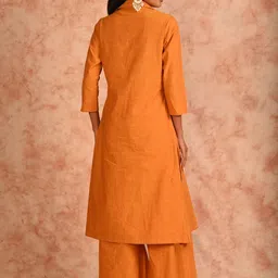 JHALAKK BY LAALZARI Shirt Collar Neck Tunic With Palazzos Co-Ords image 2