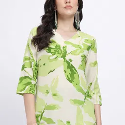 Anouk Rustic Floral Printed V-Neck Kurti image 5