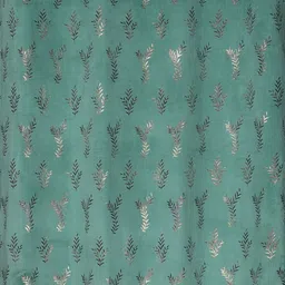 GEET CREATIONS Blue & Beige Set of 2 Floral Window Curtain image 5