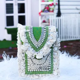 NR By Nidhi Rathi Boho Fringe Embellished Box Clutch-image-10