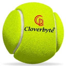 Cloverbyte 3 No. Size Pvc Plastic Bat and Tennis Ball - White image 3