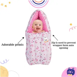 Babytoons Baby Bedding Set Combo for New Born Sleeping Products (0-6 Months, Pink) image 4