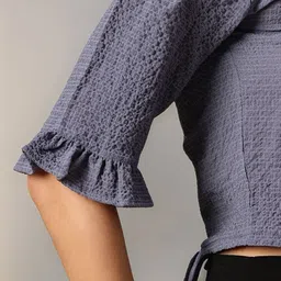 Mast & Harbour Off-Shoulder Georgette Bardot Crop Top image 5