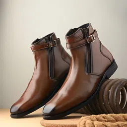 Eego Italy Men Anti Slip Grip Chelsea Formal Boots-image-91