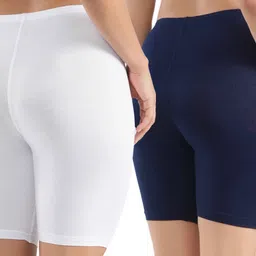 jasora Pack of 2 Solid Women Multicolor Cycling Shorts image 2