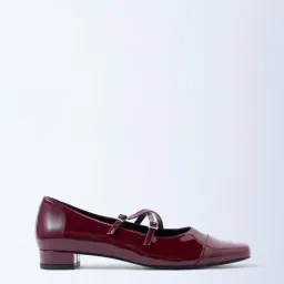 LUNA BLU by Westside Burgundy Mary Jane Shoes-picture-12