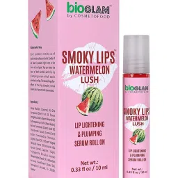 Cosmetofood Bioglam Smoky Watermelon Lush Lip Lighten and Plump Serum Roll On For Plump Lip - 10 ml image 2