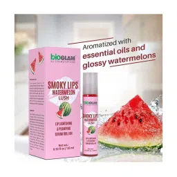 Cosmetofood Bioglam Smoky Watermelon Lush Lip Lighten and Plump Serum Roll On For Plump Lip - 10 ml image 4