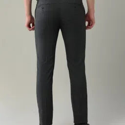 Arrow Grey Slim Fit Self Pattern Trousers image 2