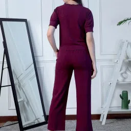 NEUDIS Wine Regular Fit Mid Rise Trousers image 2