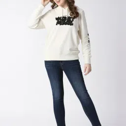 Pepe Jeans Off White Embellished Hoodie image 4