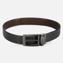 Van Heusen Brown Leather Solid Bi-Fold Wallet with Belt Gift Set image 2