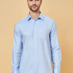 Peregrine by Pantaloons Placid Blue Cotton Regular Fit Shirt-picture-24