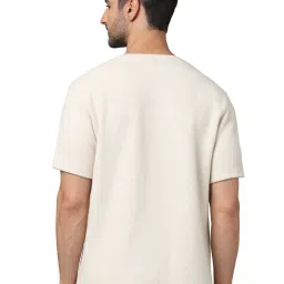 celio celio* Beige Regular Fit Crew T-Shirt image 2
