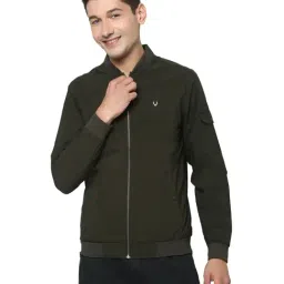 Allen Solly Green Full Sleeves Mandarin Collar Jacket-picture-24