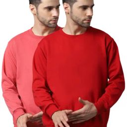 Vimal Jonney Red & Pink Regular Fit Sweatshirts - Pack of 2-picture-31