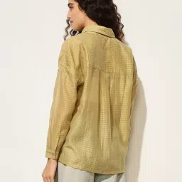 Only Green Self Shirt image 2