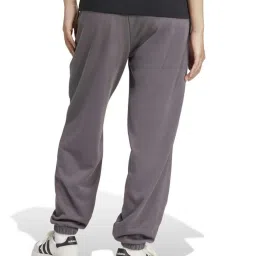 Adidas Grey Cotton Loose Fit Trackpants image 2