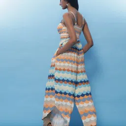 Label Ritu Kumar Multicolor Blended Printed Jumpsuit image 2