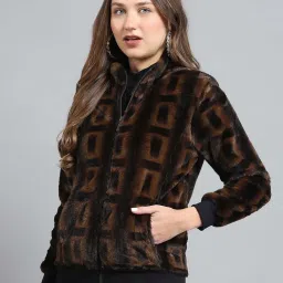 Monte Carlo Brown Printed Regular Fit Sweatshirt image 2