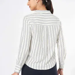 Annabelle By Pantaloons Cloud Dancer Regular Fit Striped Shirt image 2
