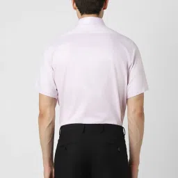 Van Heusen Pink Cotton Regular Fit Texture Shirts image 2