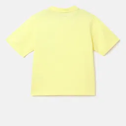 United Colors of Benetton Kids Yellow Printed T-Shirt image 2