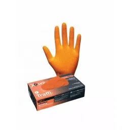 Traffi TD07 Orange Powder-Free Nitrile Disposable Gloves Size- M, A-TD07-OR-M (Pack of 50 Pair)-picture-27