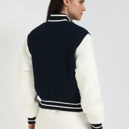 TOMMY HILFIGER Blue Polyester Solid Full Sleeves Jacket image 2