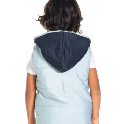 Cherry Crumble By Nitt Hyman Kids Off White & Grey Quilted Reversible Hooded Jacket image 2