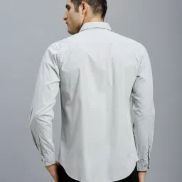 Reid & Taylor Grey Cotton Slim fit Solid Shirt image 2
