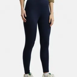 Jockey AW87 Women's Super Combed Cotton Elastane Stretch Leggings with Ultrasoft Waistband image 2