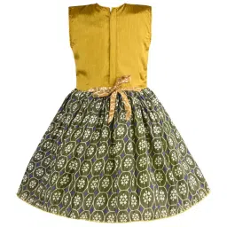 Wish Karo Kids Mustard Applique Frock image 2