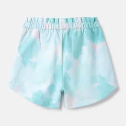 United Colors of Benetton Girls Blue Polyester Tie-Dye Shorts image 2