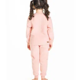 Cherry Crumble by Nitt Hyman Kids Peach Applique Winter Nightsuit image 2