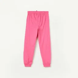Fame Forever by Lifestyle Kids Fuchsia Pink Cotton Printed Trackpants image 2