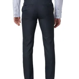 Raymond Blue Classic Fit Texture Trousers image 2