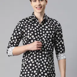 Monsui Men Classic Floral Printed Casual Shirt-picture-24