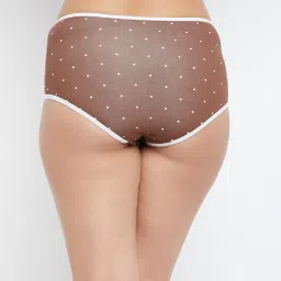 Clovia Brown Printed Hipster Panty image 2