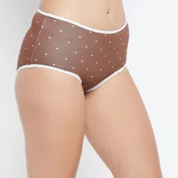 Clovia Brown Printed Hipster Panty image 4