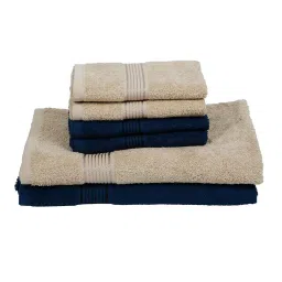 bianca LORENA [6pc] 100% Cotton Super-Soft Terry Towels -2pc Bath, 4pc Hand (d`ross) solid-multi image 2