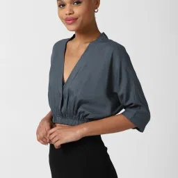 Forever 21 Grey Regular Fit Crop Top image 3