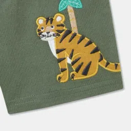 R&B Boys Olive Cotton Shorts image 3