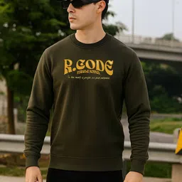 R.Code by The Roadster Life Co. Men Printed Sweatshirt image 4