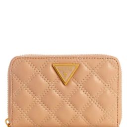 GUESS Beige GIULLY Zip Around Quilted Medium Wallet-picture-5