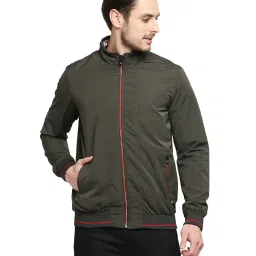 Spykar Olive Regular Fit Jacket image 1