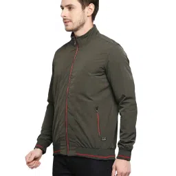 Spykar Olive Regular Fit Jacket image 3