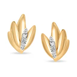 Mia by Tanishq 14 KT Yellow Gold Dhanteras Inspired Diamond Stud Earrings image 1