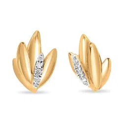 Mia by Tanishq 14 KT Yellow Gold Dhanteras Inspired Diamond Stud Earrings image 3
